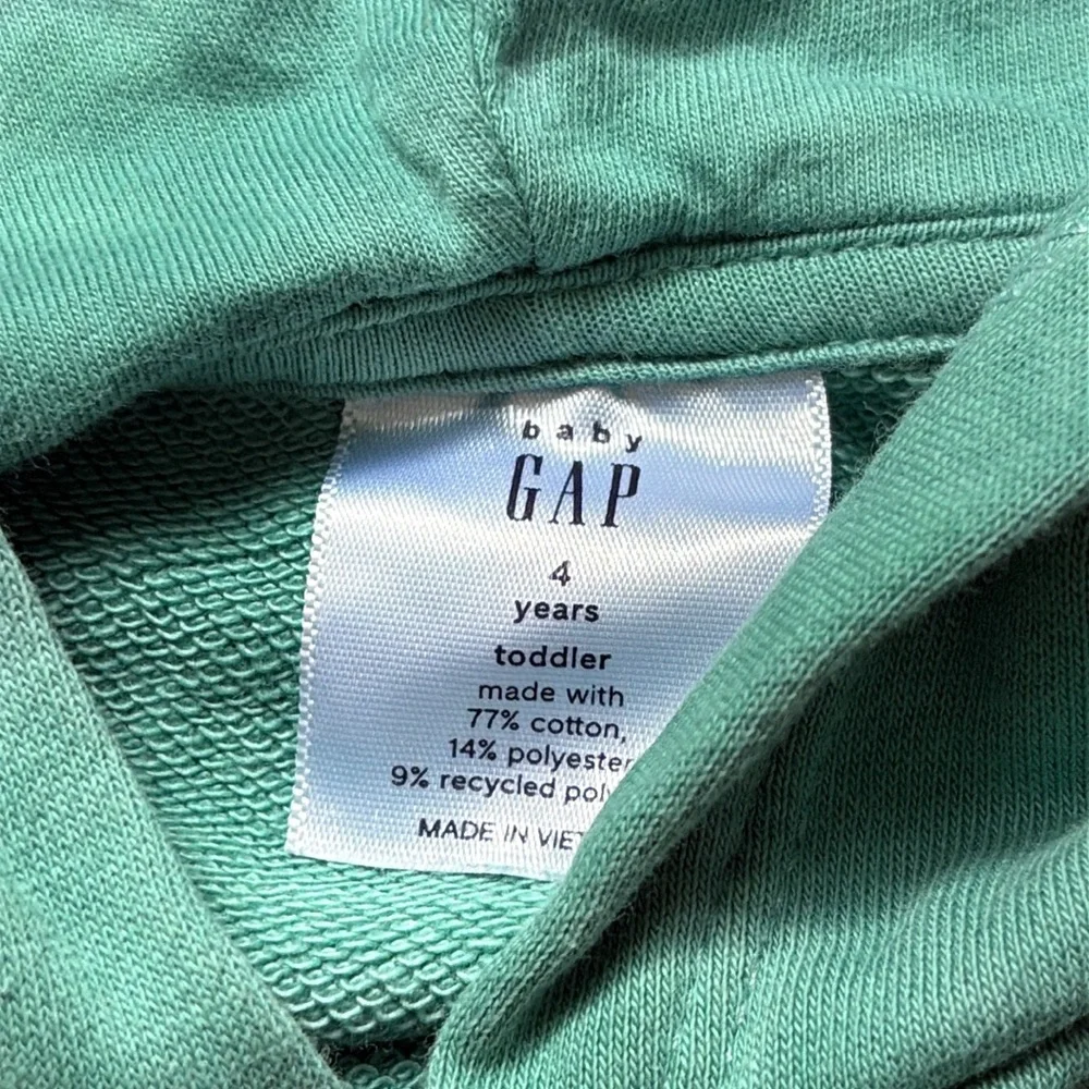 GAP tie dye teal hoodie with elastic waist hem
